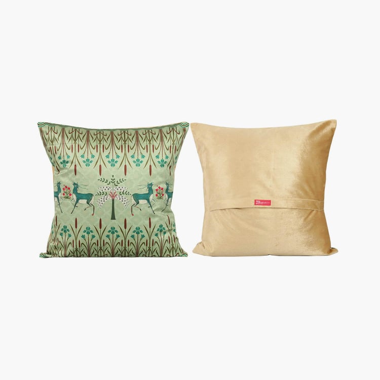 INDIA CIRCUS Geometrical Deer Set of 5 Cushion Covers - 30x30cm