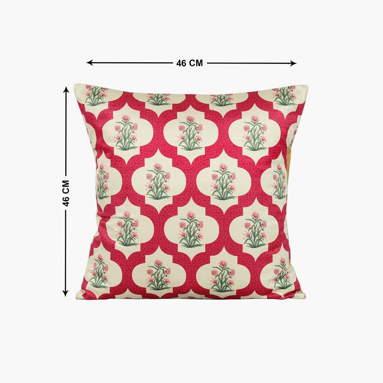 INDIA CIRCUS Poppy Window Printed Set of 5 Cushion Covers - 46x46cm