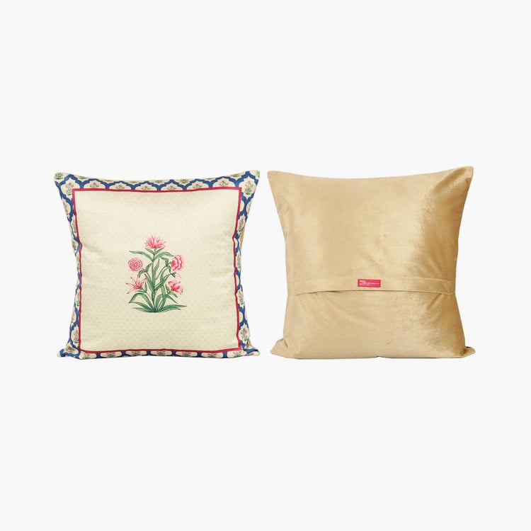 INDIA CIRCUS Poppy Window Printed Set of 5 Cushion Covers - 46x46cm