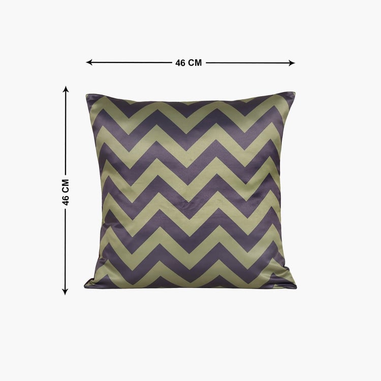 INDIA CIRCUS Chevron Melavo Set of 5 Printed Cushion Covers - 46x46cm