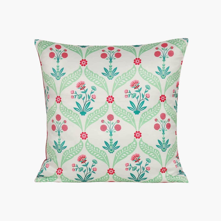 INDIA CIRCUS Blooming Dahlia Set of 5 Printed Cushion Covers - 46x46cm