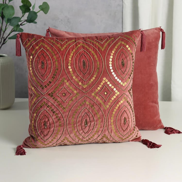 INDIA CIRCUS Embellished Cushion Cover - 41x41cm