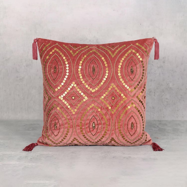 INDIA CIRCUS Embellished Cushion Cover - 41x41cm