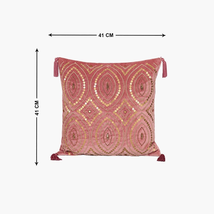 INDIA CIRCUS Embellished Cushion Cover - 41x41cm