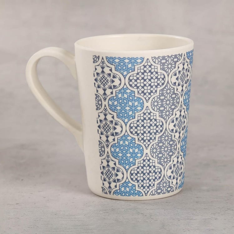 INDIA CIRCUS Mughal Jhali Bamboo Fibre Printed Mug - 400ml