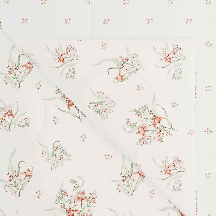 PORTICO Whispering Tales Cotton Floral Printed Single Comforter