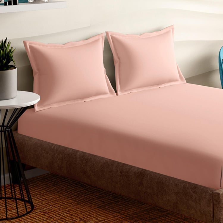 PORTICO Evita Dyed Cotton 400TC 3Pcs Super King Bedsheet Set