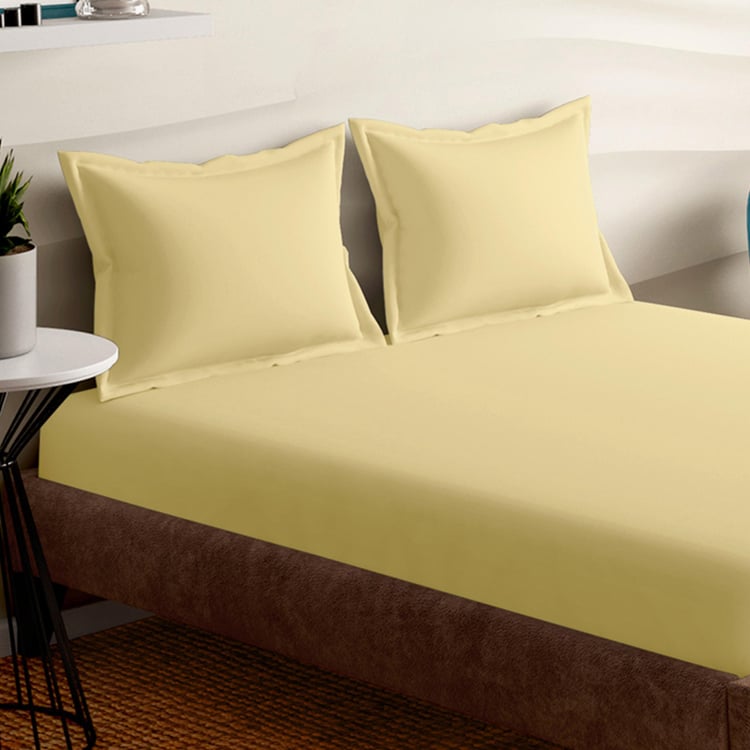 PORTICO Evita Dyed Cotton 400TC 3Pcs Super King Bedsheet Set