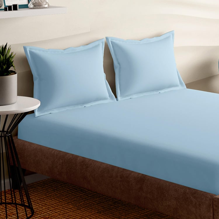 PORTICO Evita Dyed Cotton 400TC 3Pcs Super King Bedsheet Set