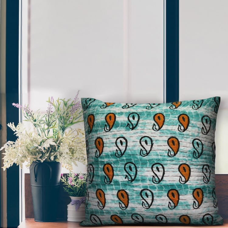 SPACES Spun Embroidered Cushion Cover - 40x40cm