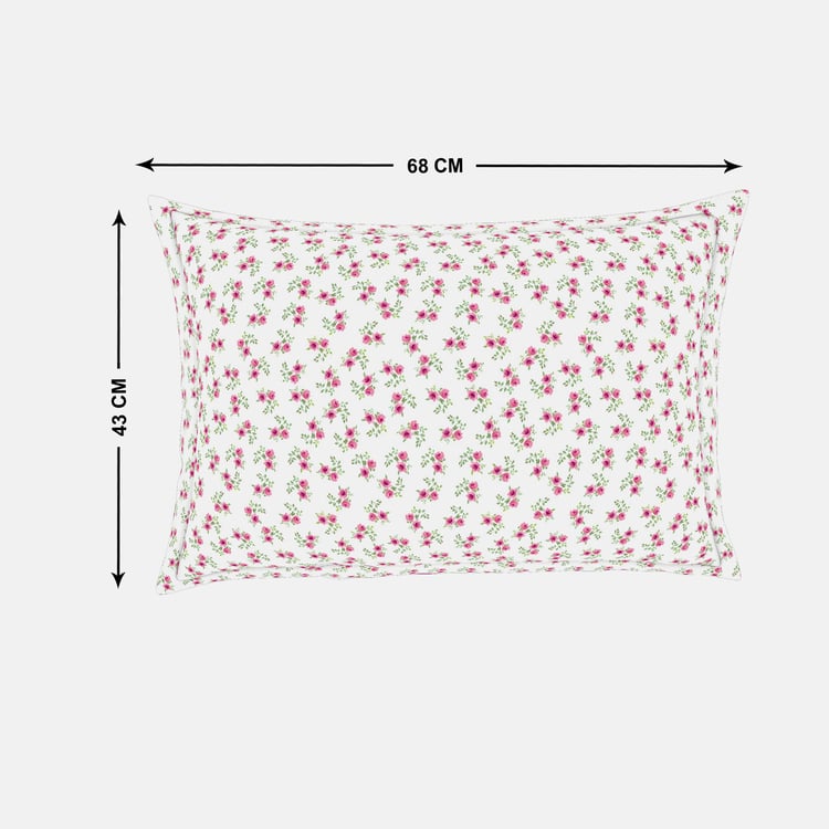 WELSPUN Anti-Bacterial Cotton 144TC Printed 3Pcs Queen Bedsheet Set