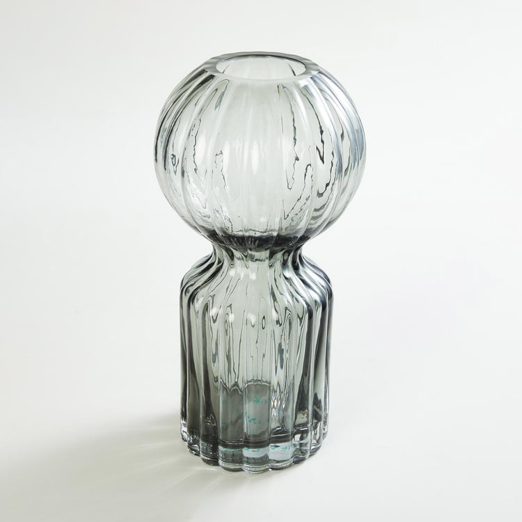 Brian Glass Ribbed Vase
