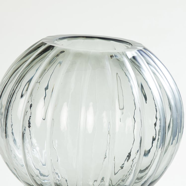 Brian Glass Ribbed Vase