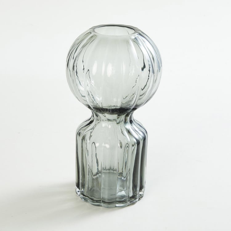 Brian Glass Ribbed Vase