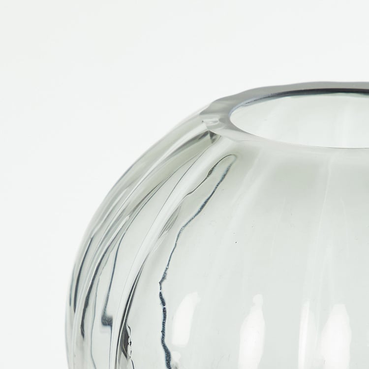 Brian Glass Ribbed Vase