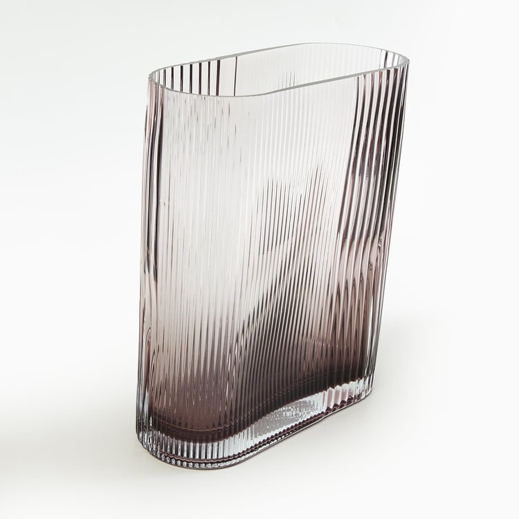 Brian Glass Ribbed Vase