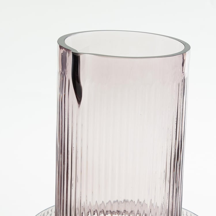 Brian Glass Ribbed Vase