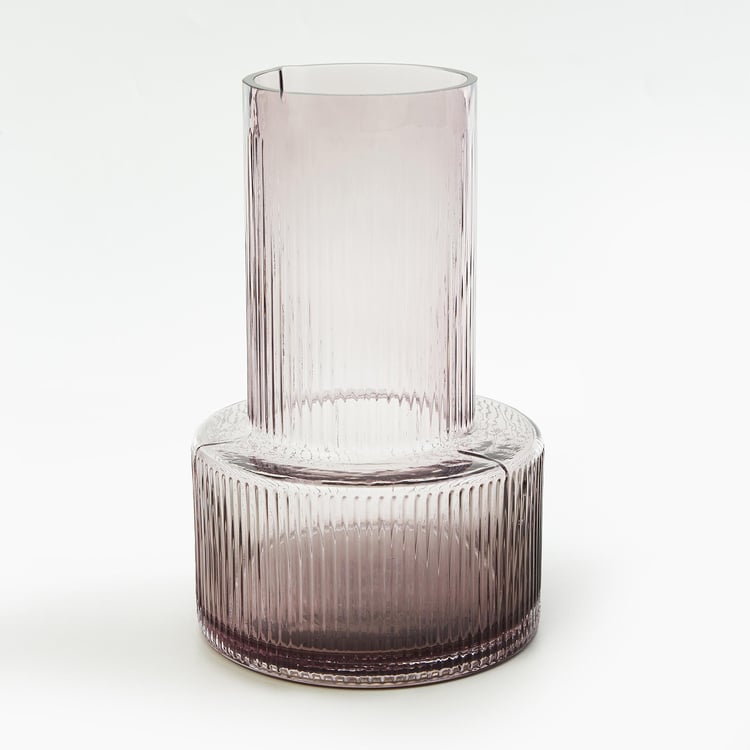 Brian Glass Ribbed Vase