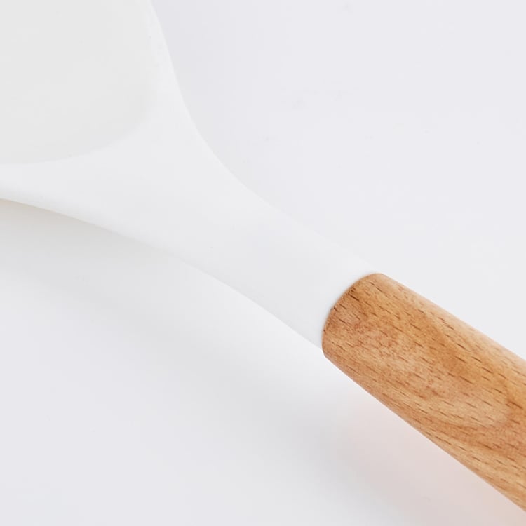 Marshmallow Aruba Silicone Spoon with Wooden Handle