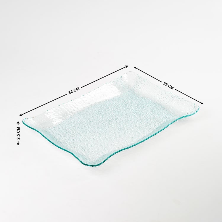 Abaco Barney Set of 2 Glass Chip and Dip Platter