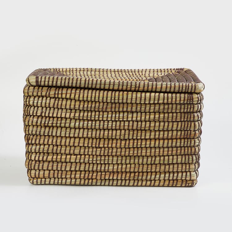 Wilton Reed Seagrass Storage Basket with Lid