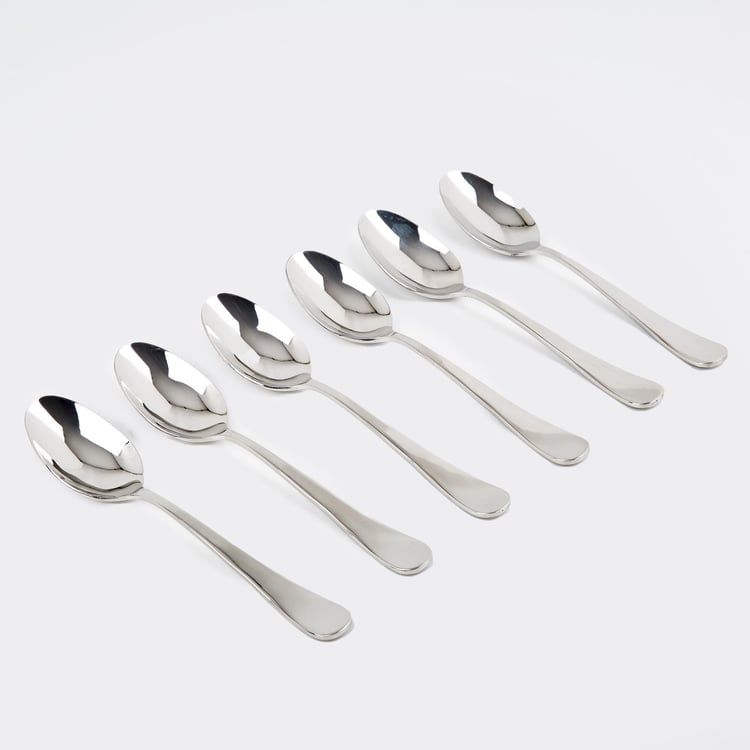 Glister Rosemary Set of 6 Stainless Steel Dinner Spoons