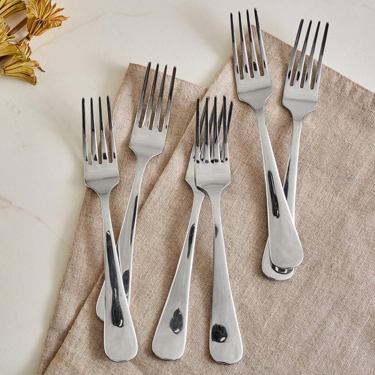 Glister Rosemary Set of 6 Stainless Steel Baby Forks