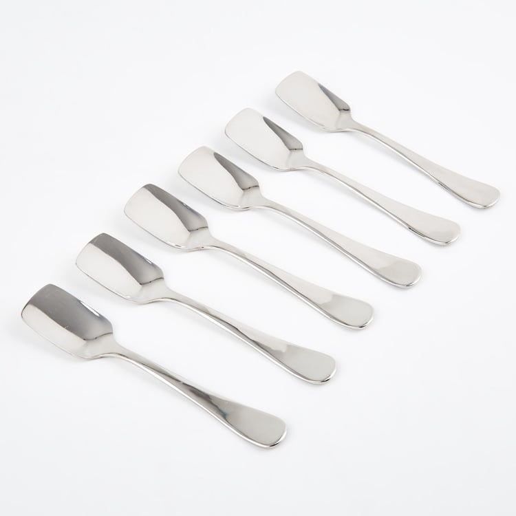 Glister Rosemary Set of 6 Stainless Steel Ice Cream Spoons