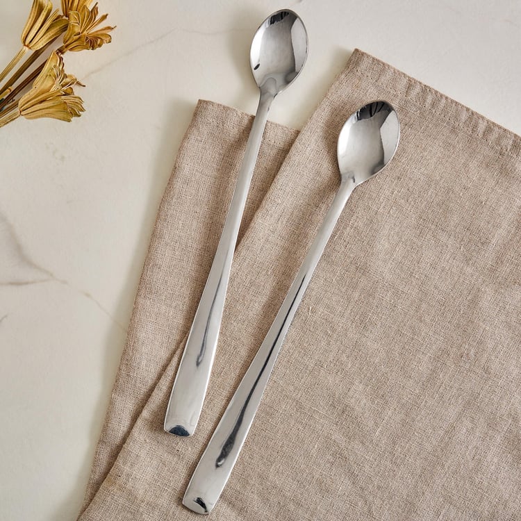 Glister Dune Set of 2 Stainless Steel Pickle Spoons