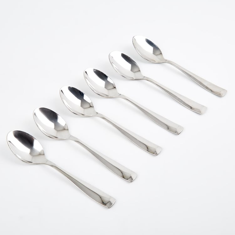 Glister Dune Set of 6 Stainless Steel Teaspoons