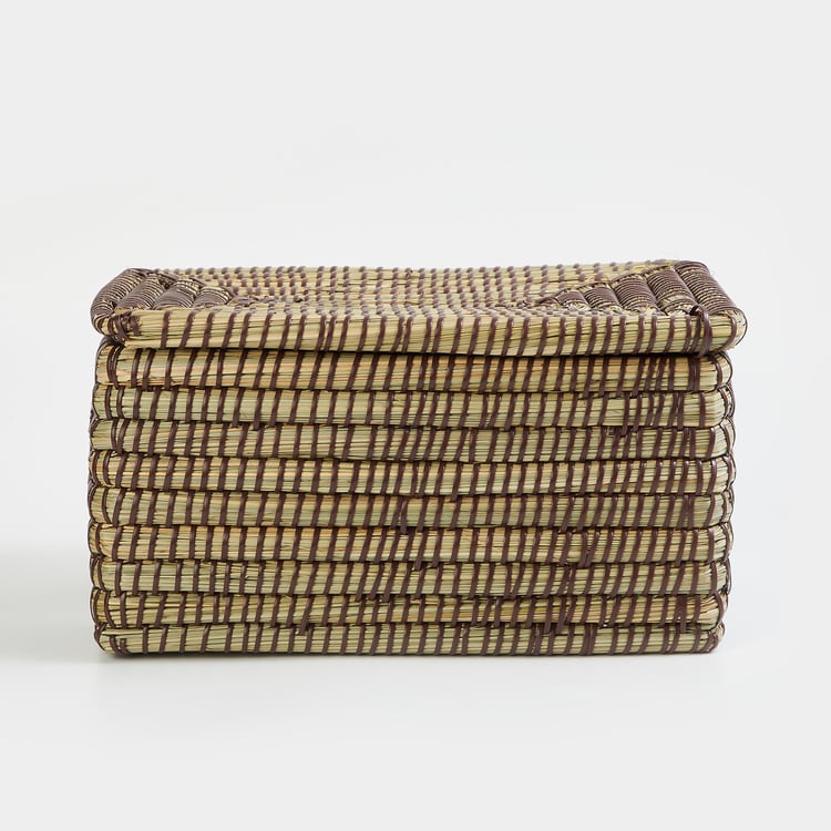 Wilton Reed Seagrass Storage Basket with Lid