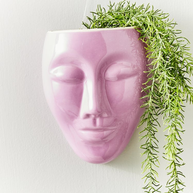 Lets Garden Ceramic Face Wall Planter