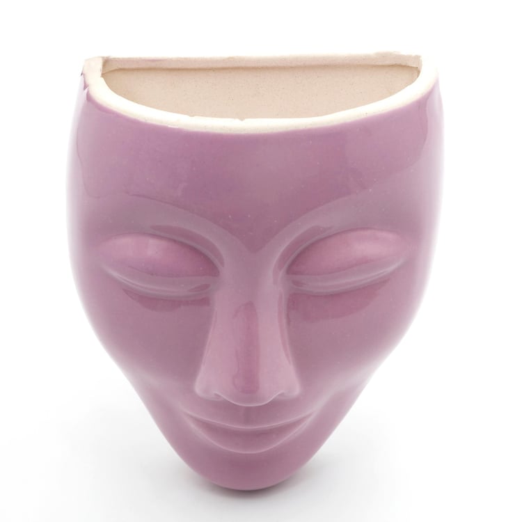 Lets Garden Ceramic Face Wall Planter