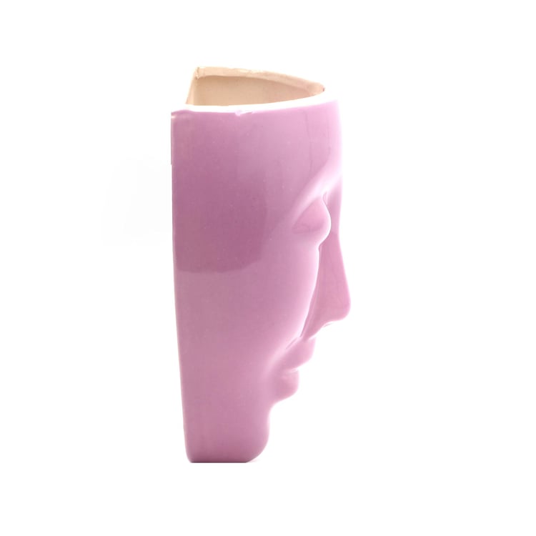 Lets Garden Ceramic Face Wall Planter
