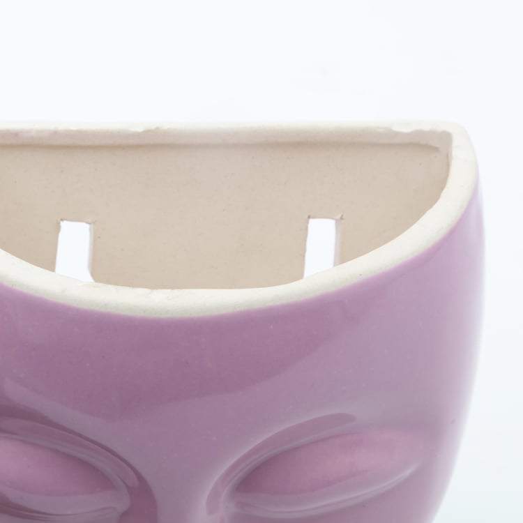 Lets Garden Ceramic Face Wall Planter