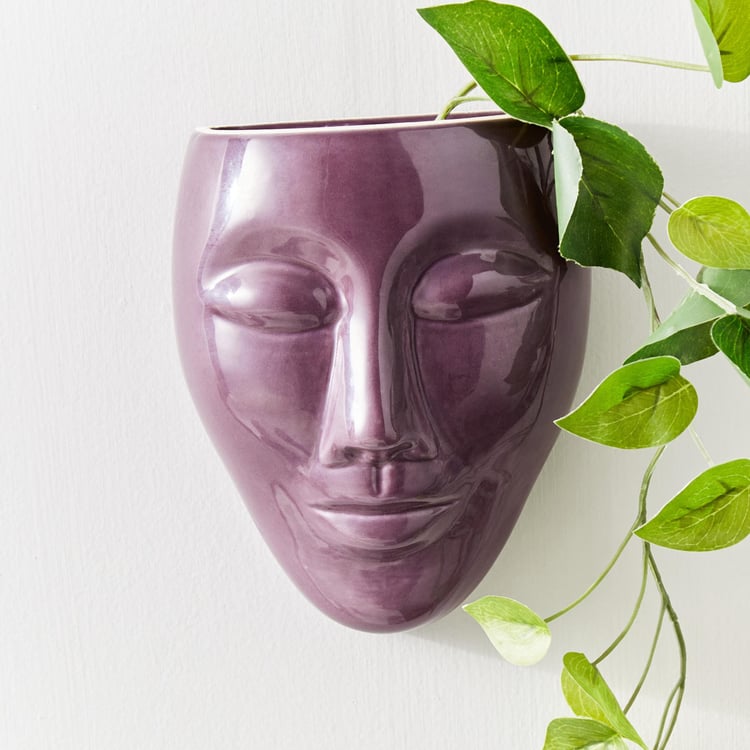Lets Garden Ceramic Face Wall Planter