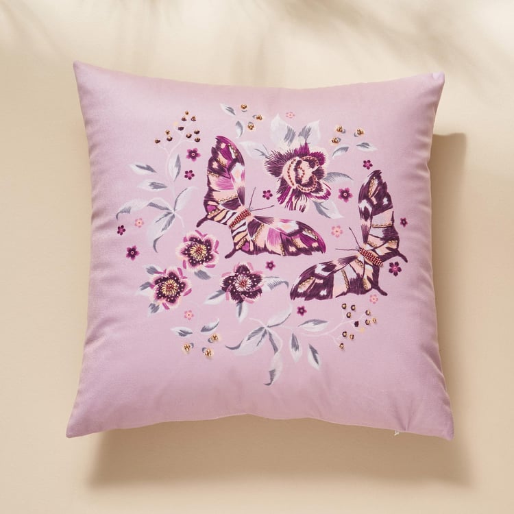 Lucent Avignon Embellished Cushion Cover - 40x40cm