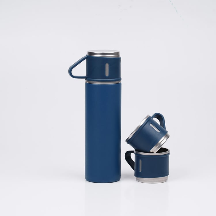 Aqualis Diama 3Pcs Stainless Steel Double Wall Flasks with Cups