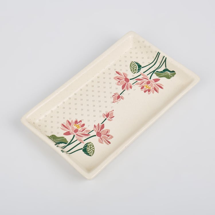 Corsica Kamal Set of 2 Stoneware Serving Platters - 20x12cm