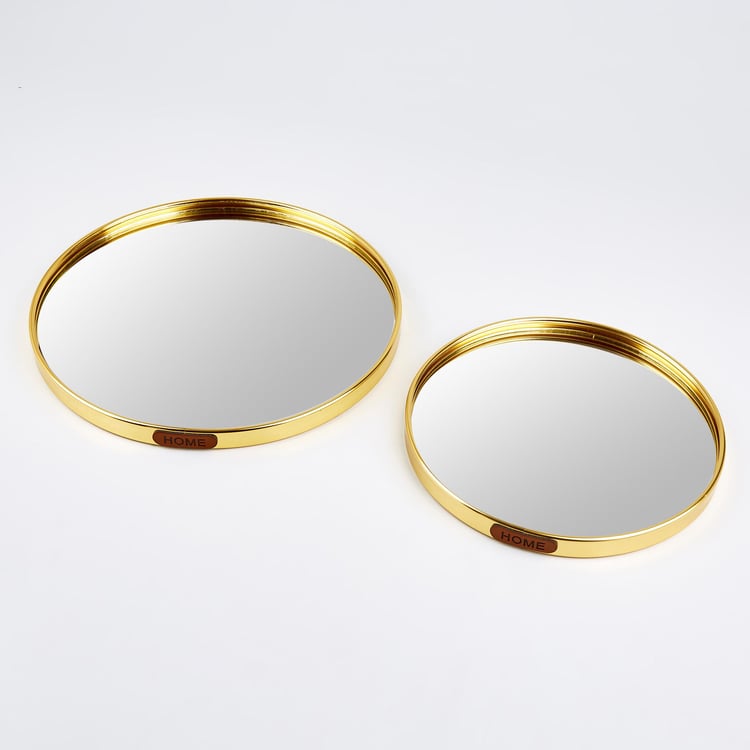 Suvarna Set of 2 Mirror Decorative Trays