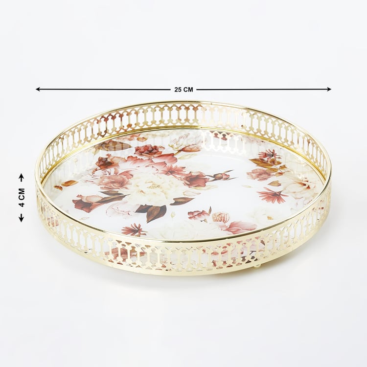 Suvarna Set of 2 Metal Decorative Mirror Trays