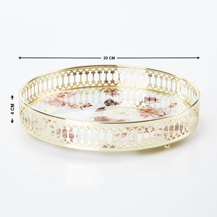 Suvarna Set of 2 Metal Decorative Mirror Trays