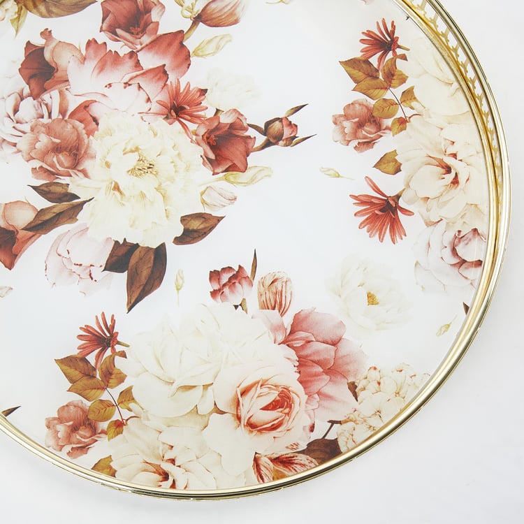 Suvarna Set of 2 Metal Decorative Mirror Trays