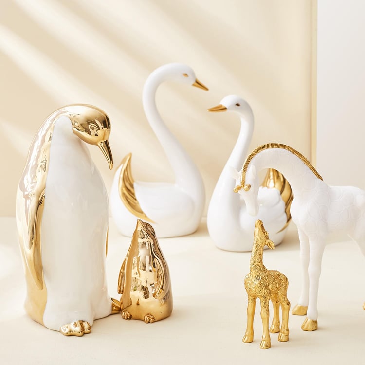 Magnus Set of 2 Porcelain Swan Figurines