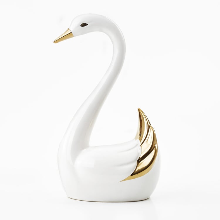 Magnus Set of 2 Porcelain Swan Figurines