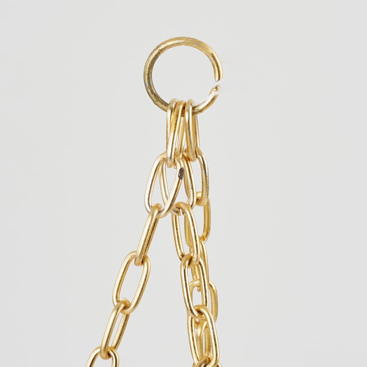 Majestic Metal and Glass Hanging Votive Holder