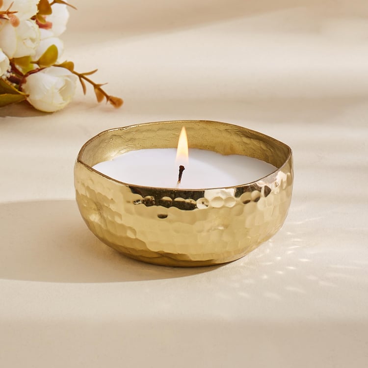 Austin Ocean Scented Hammered Metal Candle