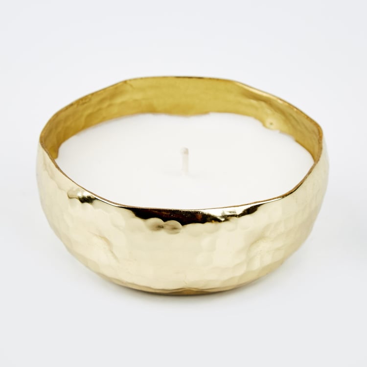 Austin Ocean Scented Hammered Metal Candle