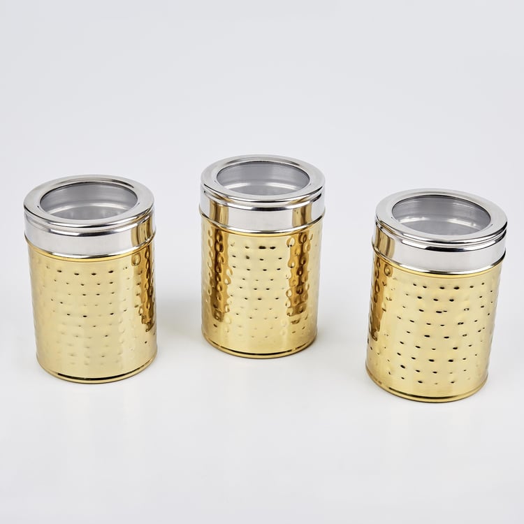 Shale Primo Set of 3 Stainless Steel Canister - 650ml