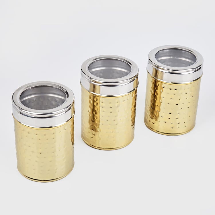 Shale Primo Set of 3 Stainless Steel Canister - 650ml